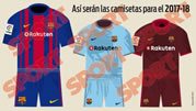 So sehen die neuen Barça-Trikots aus