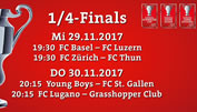 Die Cup-Viertelfinals sind angesetzt