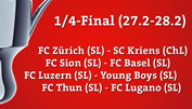 Das sind die Cup-Viertelfinalpaarungen