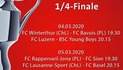 Die Cup-Viertelfinals sind angesetzt