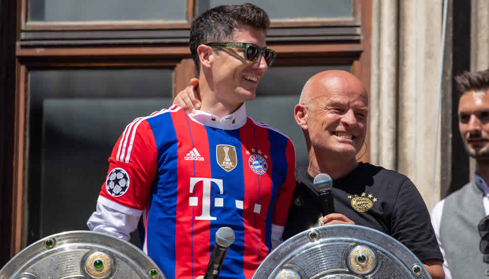 Robert Lewandowski sprach in der Bayern-Kabine vom FC Barcelona