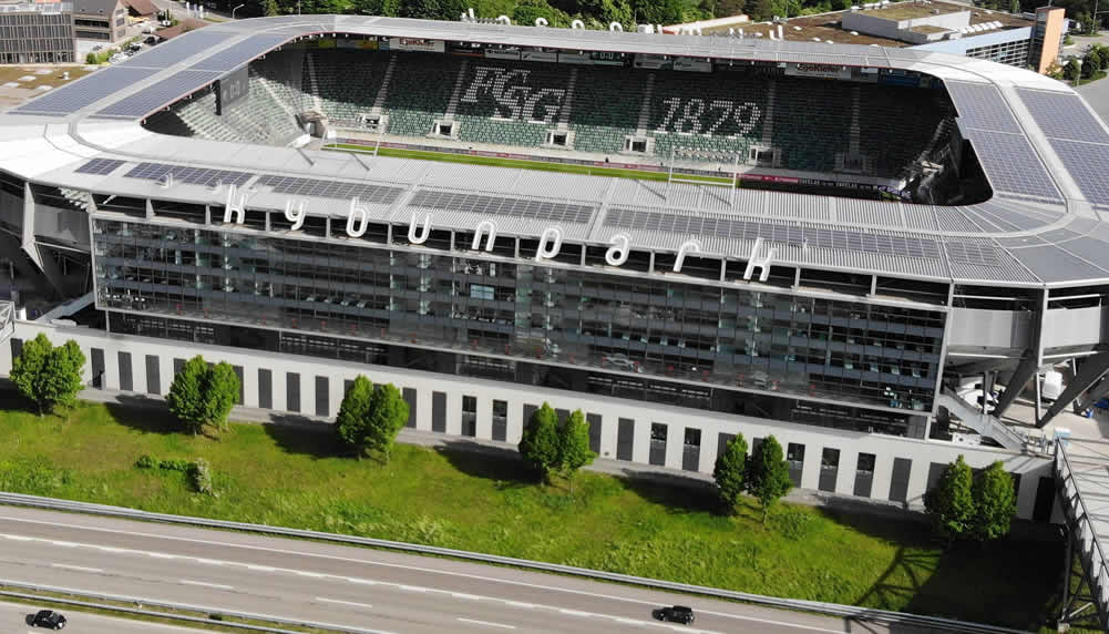 Der FC St. Gallen setzt Stromsparmassnahmen im kybunpark um