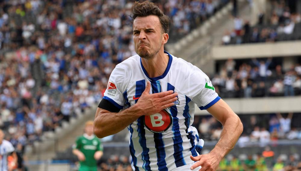 Im Video: Hertha-Stürmer Haris Tabakovic überragt mit Doublette