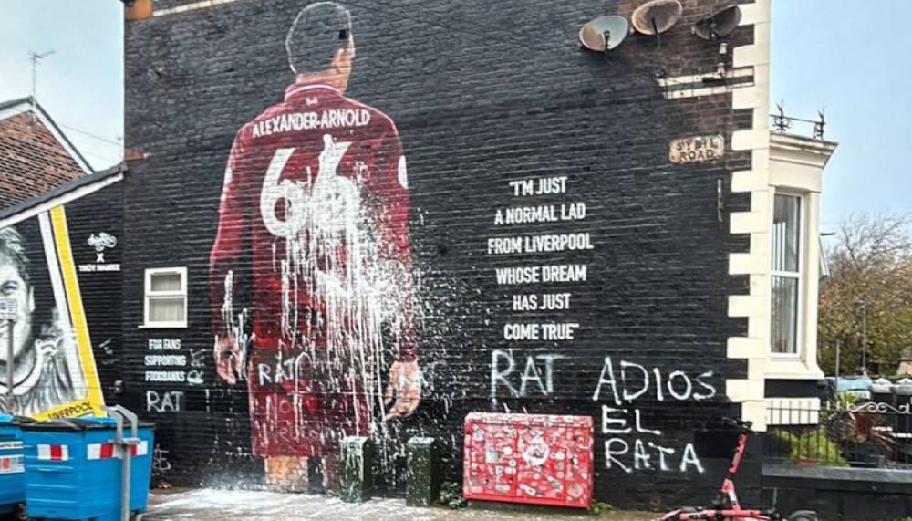 Wandgemälde von Alexander-Arnold in Liverpool vor Real-Match verwüstet